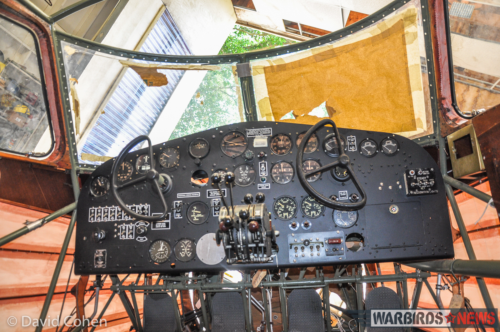 Jack Kosko's UC-78 Bobcat Restoration - July, 2016 Status Update 14 The beautifully restored instrument panel installed in the overhauled cockpit. (Photo by David Cohen)