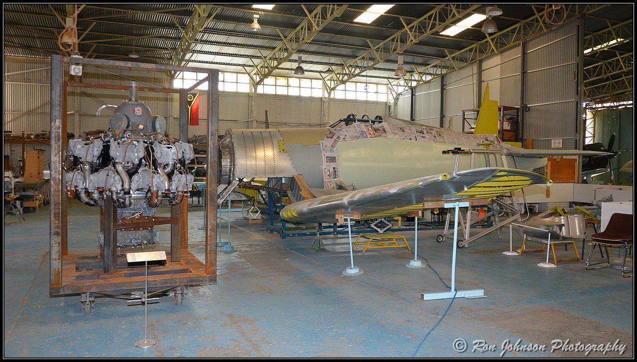 Aussie F4U-1 Corsair Restoration Update 14 F4U-1 Corsair Bu.02270 sits in the Classic Jets Fighter Museum restoration hangar with its freshly-arrived R-2800 Double Wasp engine sitting in its shipping cradle. (photo by Ron Johnson)