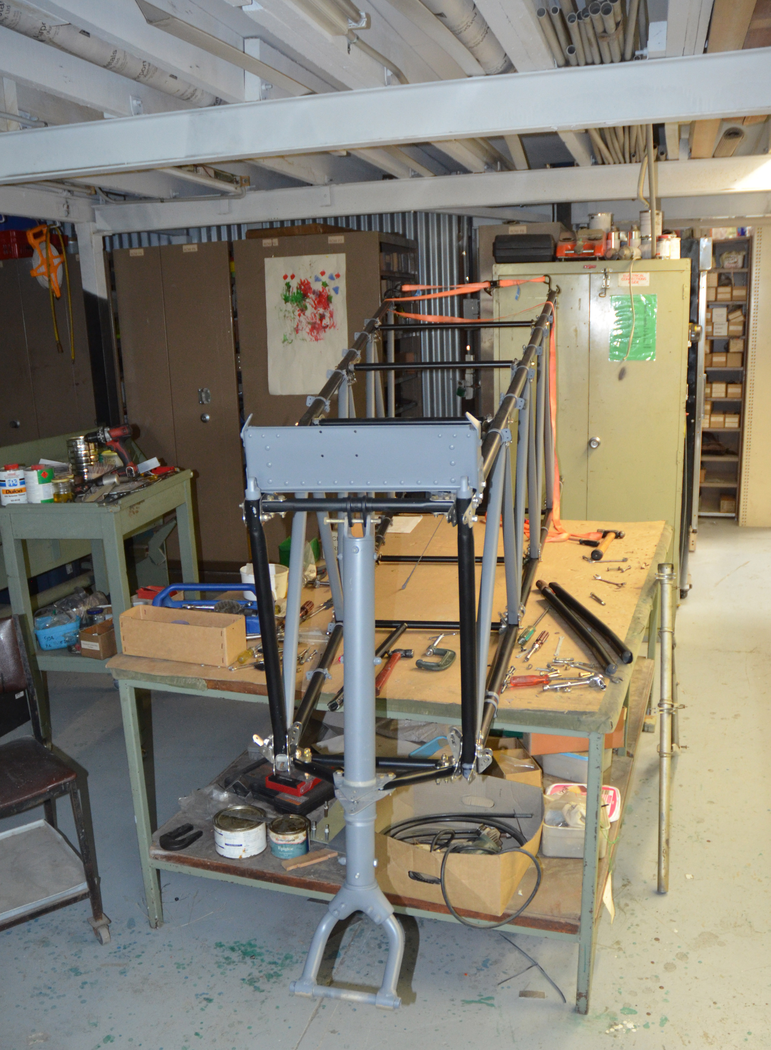 Hawker Demon Resurrected in Australia 15 The rear fuselage with the tail strut already installed.