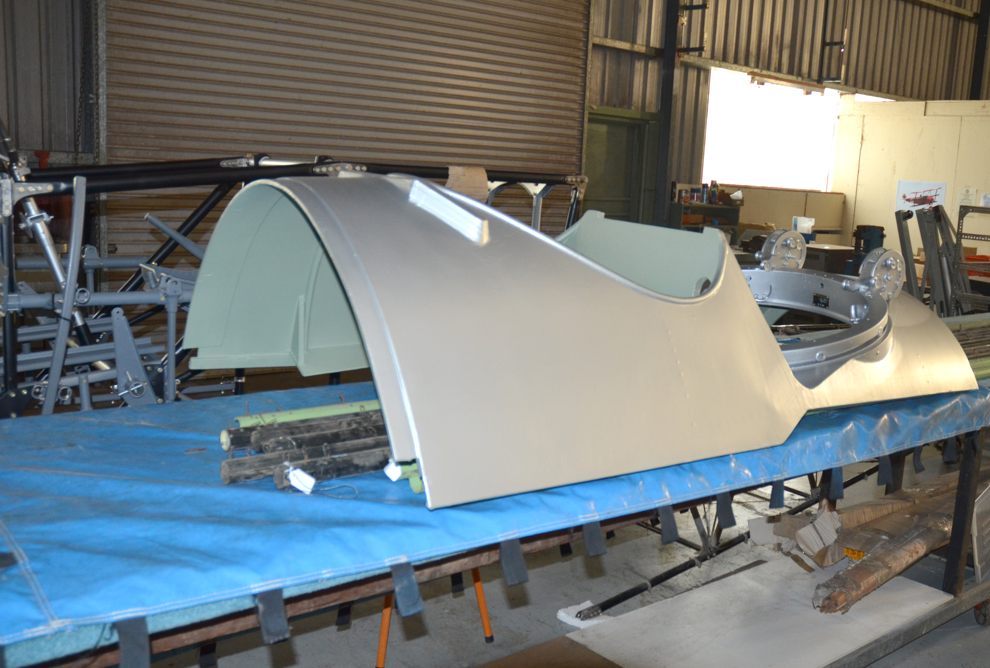 Hawker Demon Resurrected in Australia 12 The completed "dog house" structure.