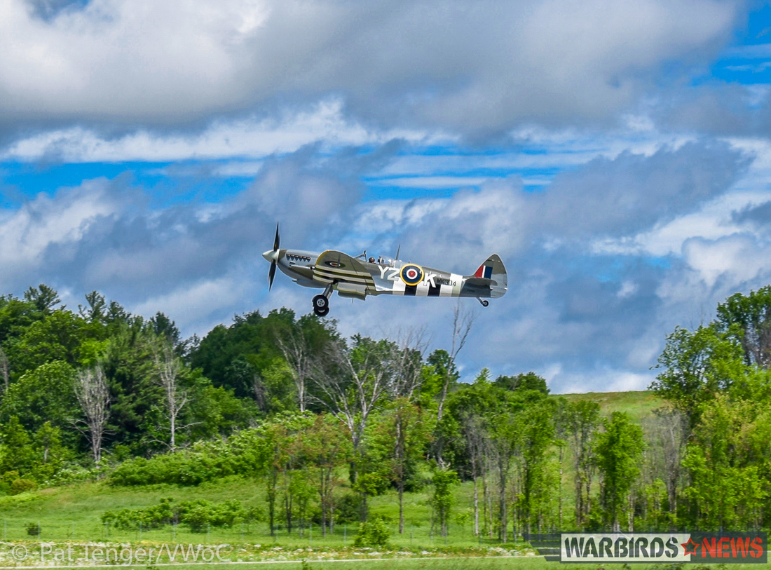 Vintage Wings' Boss Flies the 'Roseland' Spitfire for the First Time 19 Mike Potter aloft in Vintage Wings of Canada's newly minted Mk.IX for the first time. (photo by Pat Tenger)