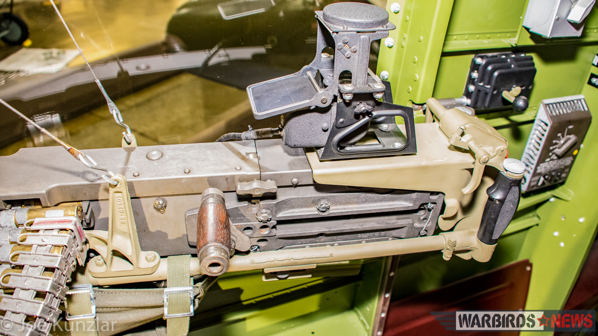 All-Access Tour of FHC's Superb North American B-25J Mitchell 15 One of the rear fuselage side machine guns, complete with its gunsight. (photo by Joe Kunzlar)