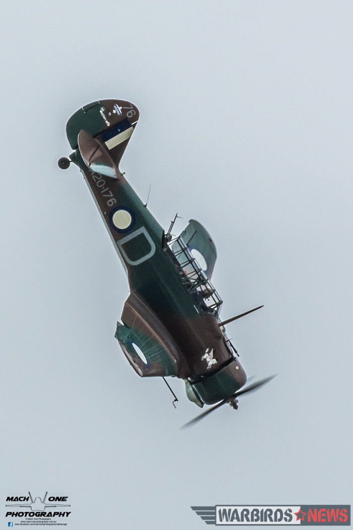 Australia’s Centenary Squadrons – A Celebration of 100 Years Defending The Country 13 The Wirraway put on a fabulous display at the event, despite the inclement weather. (Photo by Matt Savage/Mach One Photography)