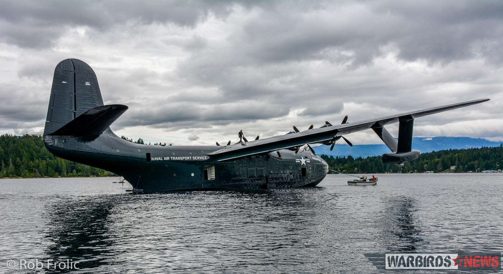 Martin Mars Movements - The Ultimate Flying Experience! 9 Philippine Mars floating on Sproat Lake for the first time in years. She is nearly airworthy but currently inhibited, awaiting the outcome of a deal to take her to the National Naval Aviation Museum in Pensacola, Florida. (photo by Rob Frolic)