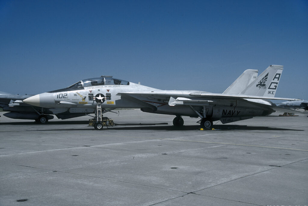 National Naval Aviation Museum Dedicates Ready Room and Exhibit to Dale "Snort" Snodgrass 12 Dale Snodgrass F 14A Tomcat BuNo 161428 VF 143 DAVID F BROWN JUN86 1 1