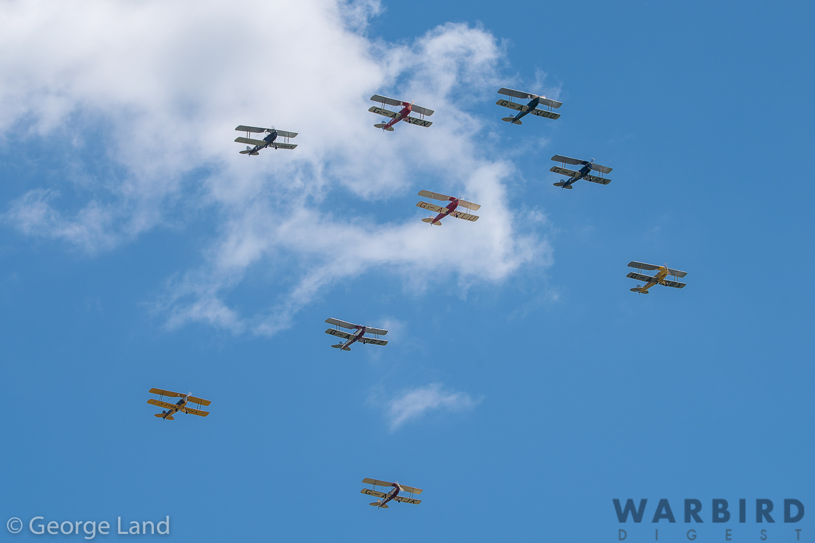 Duxford Air Festival - Air Show Report 19 De Havilland DH82 Tiger Moth Nine D75 3669