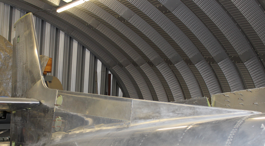 XP-82 Twin Mustang - Feb.-April, 2015 - Restoration Update 12 Dorsal fin approaching final assembly. (photo via Tom Reilly)