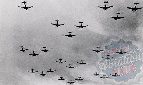 Today in Aviation History: Last Operational Douglas C-47 Skytrain Was Retired 13 Douglas C 47 Skytrains in V of Vs formation