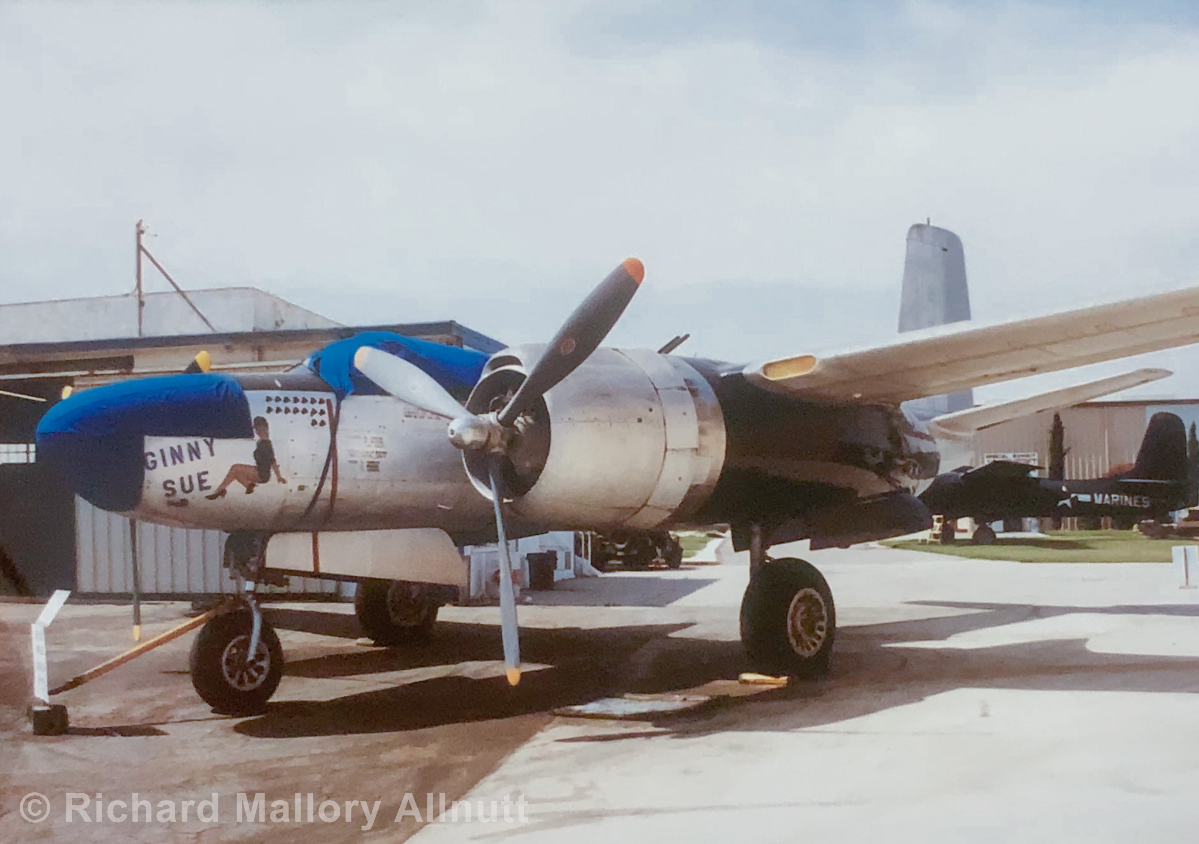Planes of Fame A-26 Invader to Fly Again! 16 Douglas RB 26C Invader 44 35323 at Chino circa 1992 Richard Mallory Allnutt photo