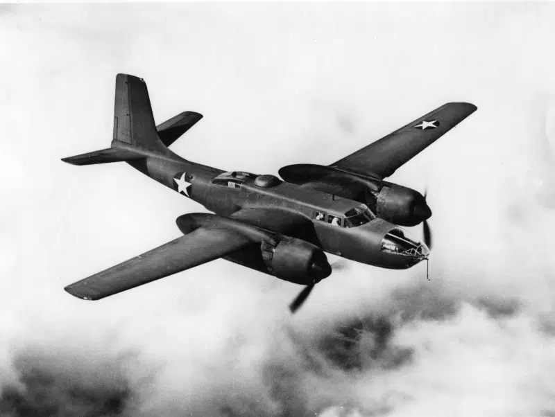 Today in Aviation History: First Flight of the Douglas A-26 Invader 11 Douglas XA 26 prototype in flight. Douglas Aircraft Company SDASM