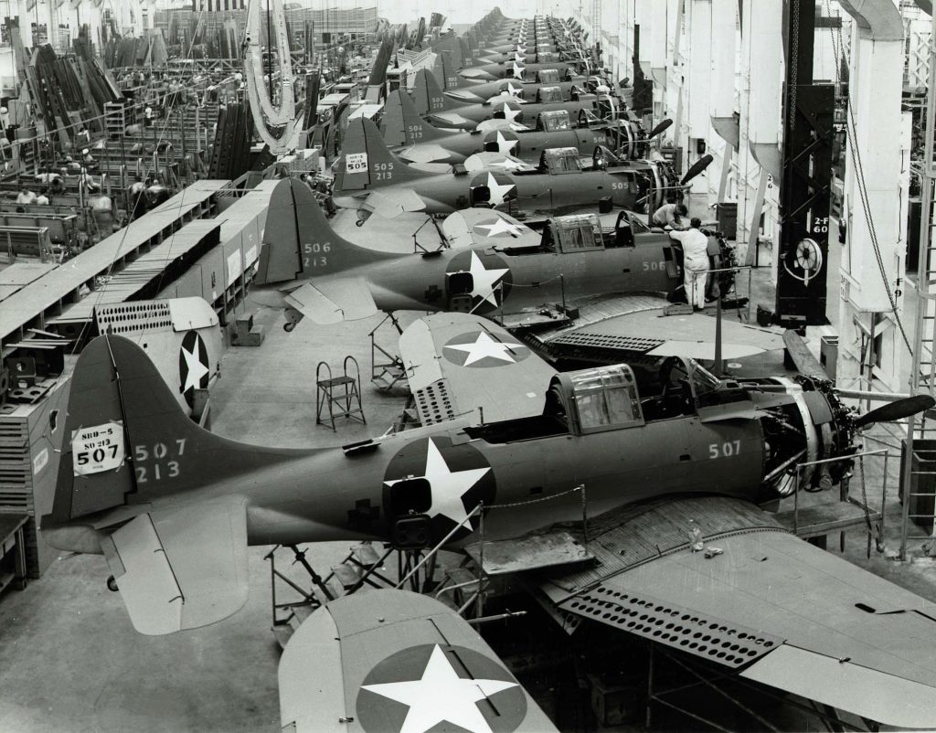 “You’re Flying a Ghost”: The Search for the True Identity of a Warbird 13 Douglas SBD production line 1943