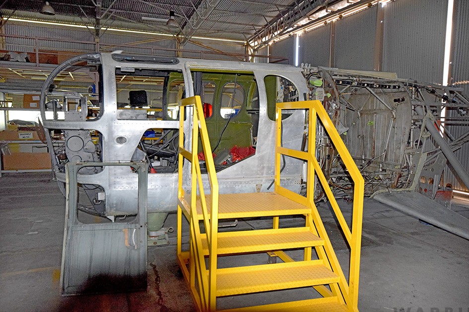 Westland Dragonfly Under Restoration Down Under 10 Dragonfly HR3 WG725 initial stages of restoration 2