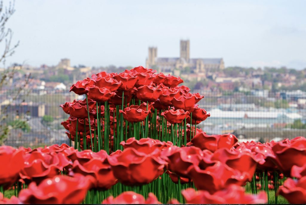 Drone Captures Majestic View of Lancaster Poppy Tribute at International Bomber Command Center 12 Drone Captures Majestic View of Lancaster Poppy Tribute at International Bomber Command Center 4
