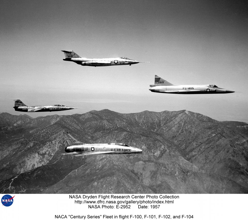 NACA "Century Series" Fleet In Flight 10 E 2952