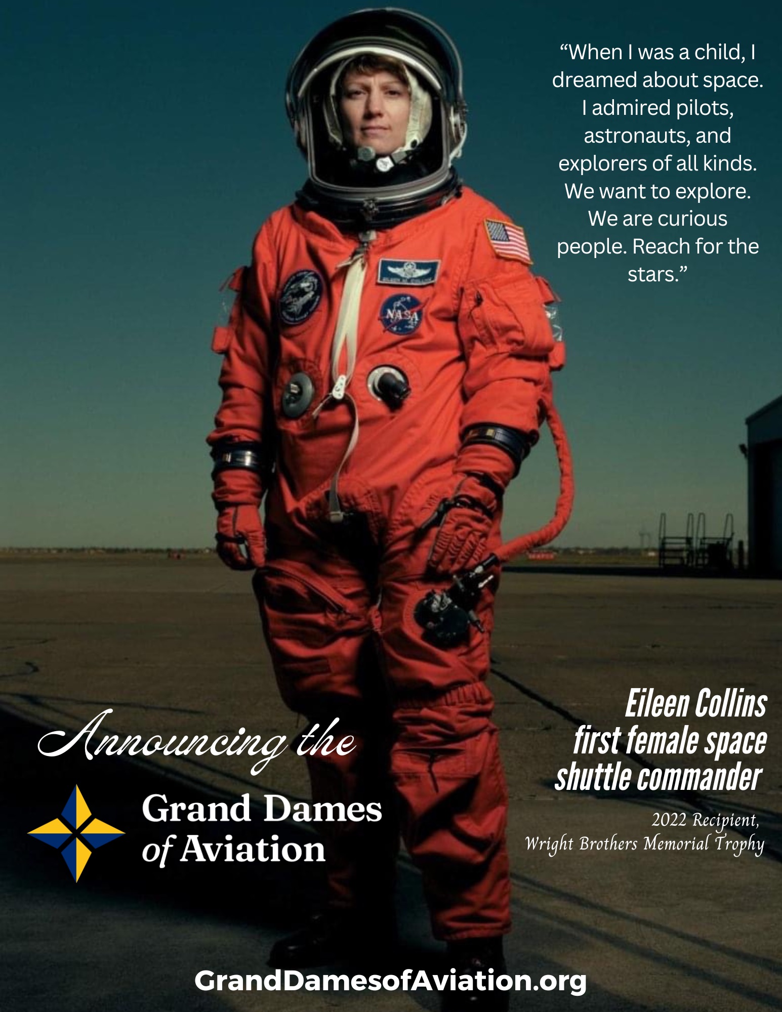 Grand Dames of Aviation Plans to Celebrate Extraordinary Achievements in Aviation 11 Eileen Collins