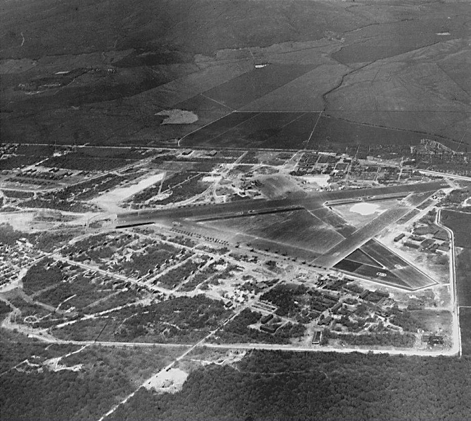 Ghosts of Pearl Harbor: Saving the Crossroads to Marine Aviation in the Pacific Theater 22 MCAS Ewa as it appeared near the end of WWII, in mid-1945. The scores of revetment can be clearly seen in the foreground.