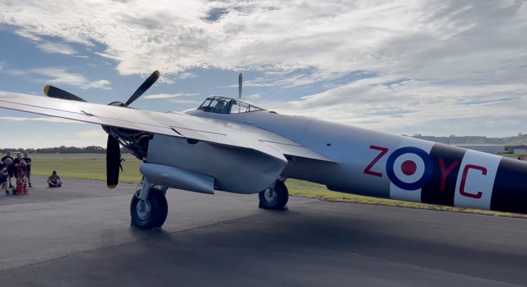 Ex-RNZAF de Havilland Mosquito NZ2308 First Engine Runs in New Zealand 10 Exciting Times! The AvSpecs team fired up NZ2308s Rolls Royce Merlin’s for the first time! Screenshot from AVspecs video
