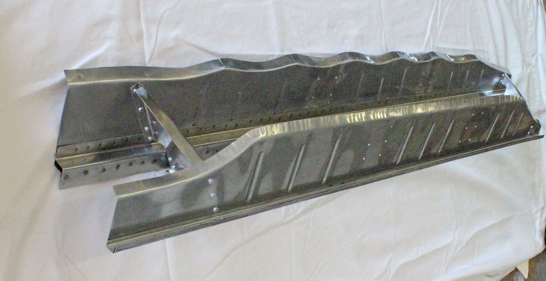 XP-82 Twin Mustang - July 2016 - Restoration Update 14 One of the XP-82's stainless steel exhaust fairings. (photo via Tom Reilly)