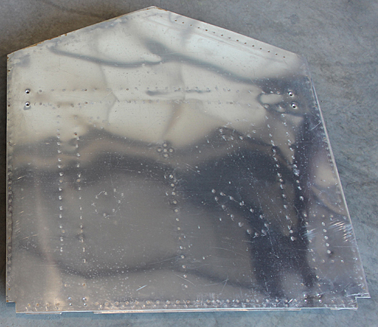 XP-82 Twin Mustang - October, 2017 - Restoration Update 20 The exterior of one of the main gear doors with its outer skin firmly riveted in place. (photo via Tom Reilly)