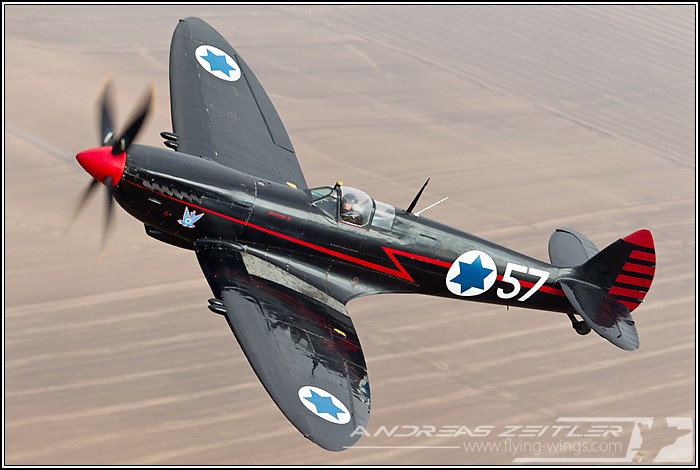 Ezer Weizman's Black Spitfire Back in The Air 14 Im