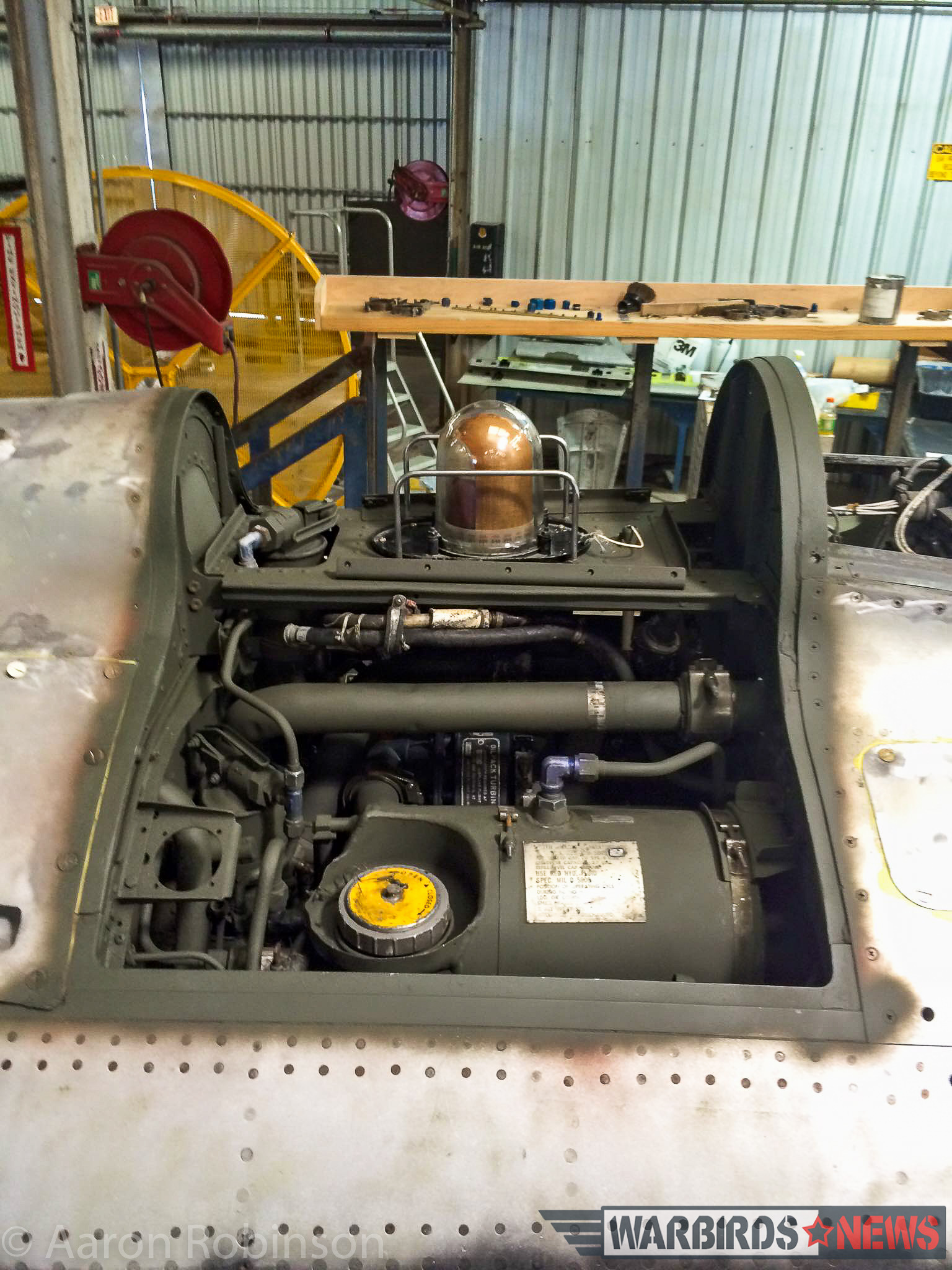 Combat Veteran F-100D Super Sabre Restoration 21 The F-100's Environmental Bay while under restoration at Warner Robins. (photo by Aaron Robinson)