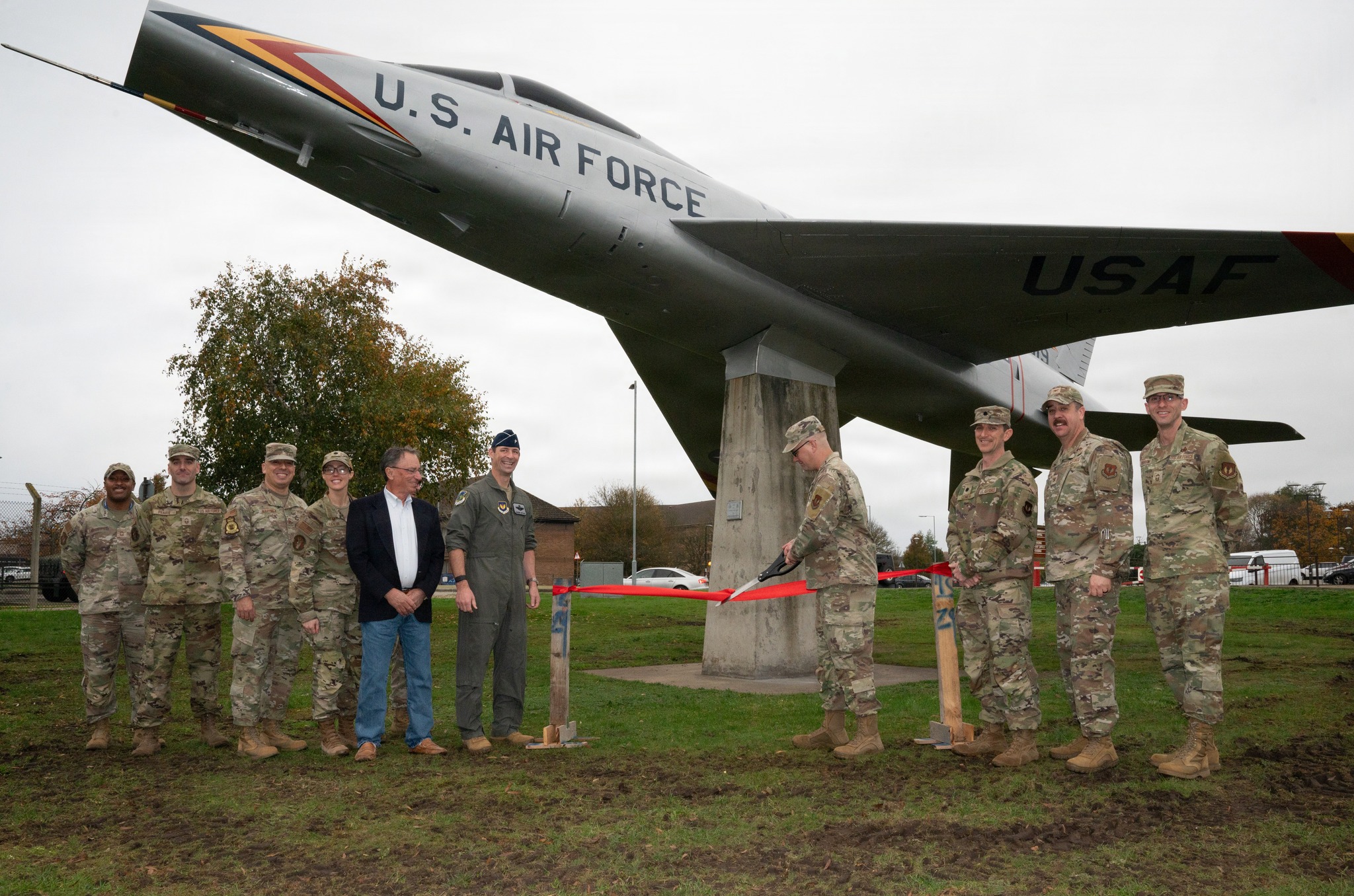 Guarding the Gate: RAF Lakenheath’s F-100D Super Sabre Rededicated After Restoration 15 F 100D Super Sabre RAF Lakeheath 3