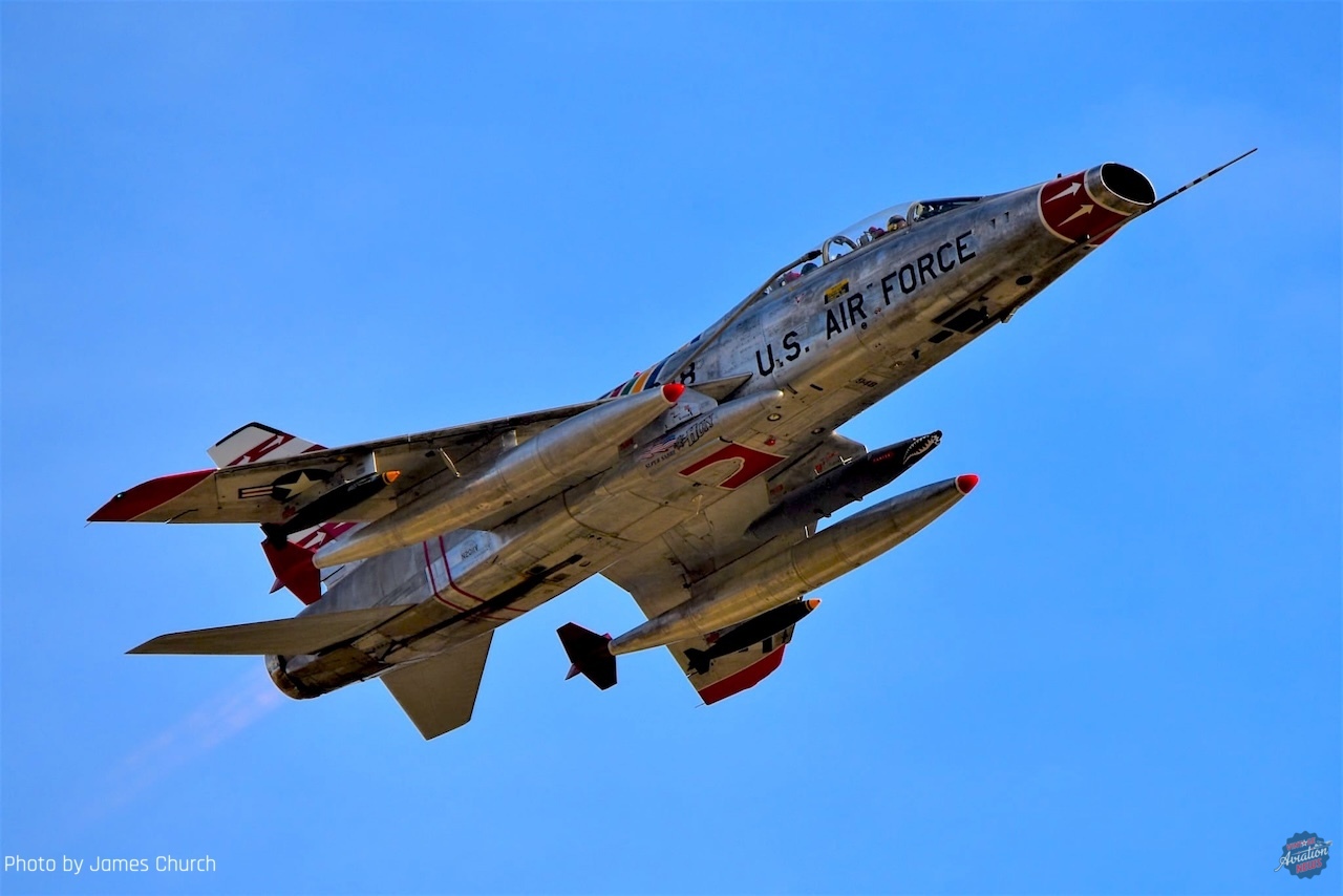The Arrival of the Hun: F-100F Super Sabre Arrives in Terre Haute 11 F 100F Super Sabre N2011V Photo James Church 4