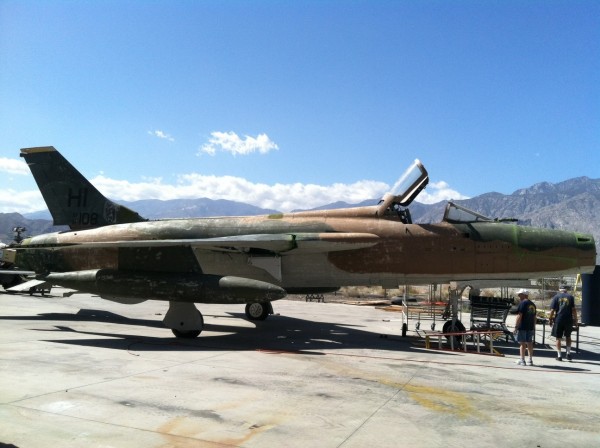 The Palm Springs Air Museum Republic F-105D Thunderchief 10 F-105 Kombat Kathy ready for restoration.