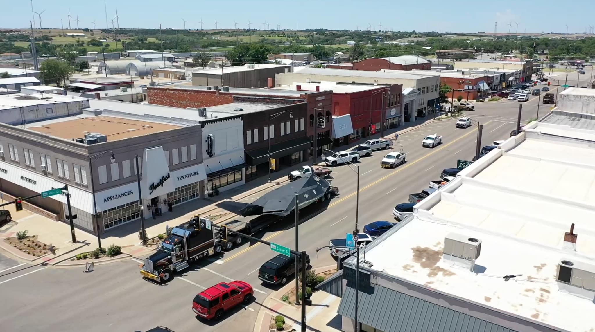 F-117A Nighthawk Goes on Display at Strategic Air Command and Aerospace Museum 29 F 117A Nighthawk Arrives Stafford Air Space Museum F 117 downtown