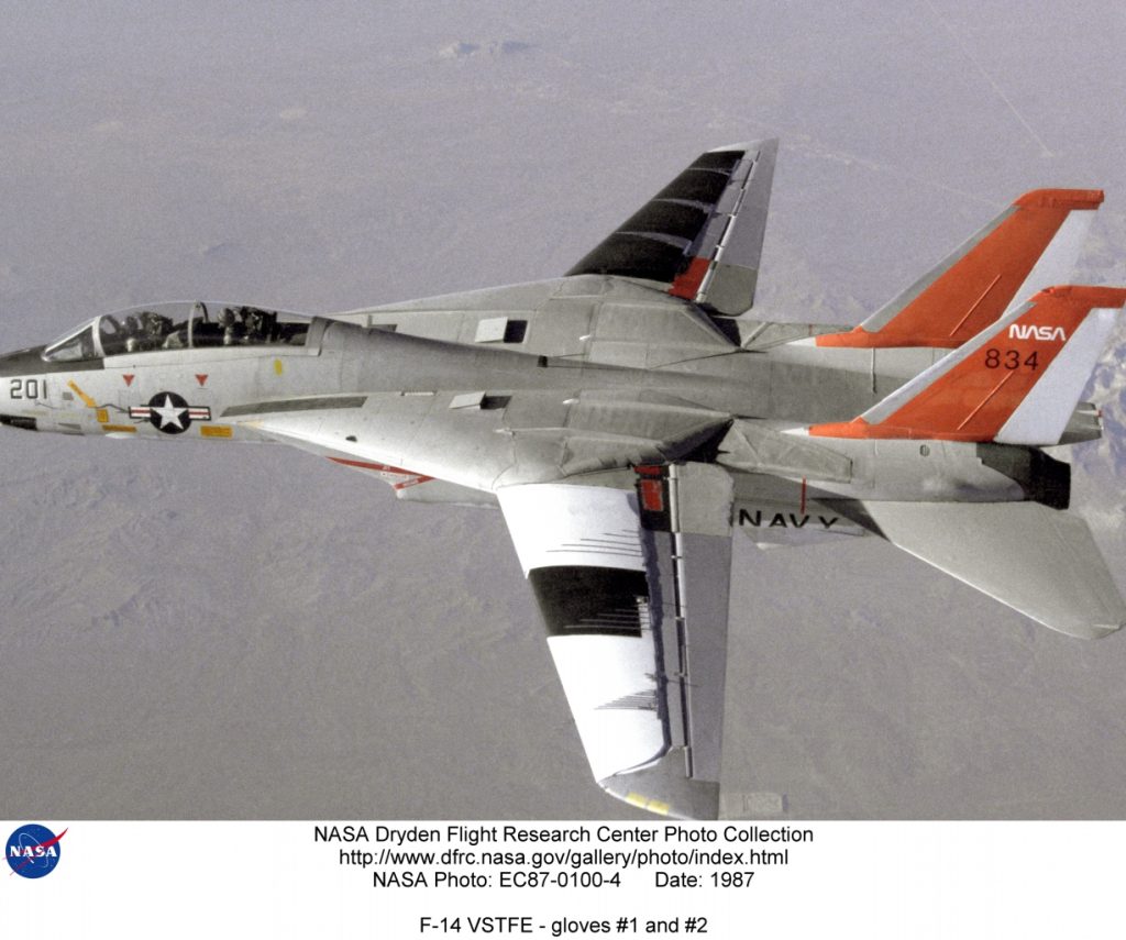 Flight Test Files: Grumman F-14 Tomcat 16 F 14 VSTFE gloves 1 and 2