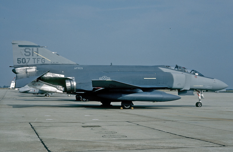 USAF History: F-4 Phantoms at Tinker AFB 12 F-4D 66-7507 on July 11, 1987 at NAF Andrews, Camp Springs, MD - Photographer - David F. Brown