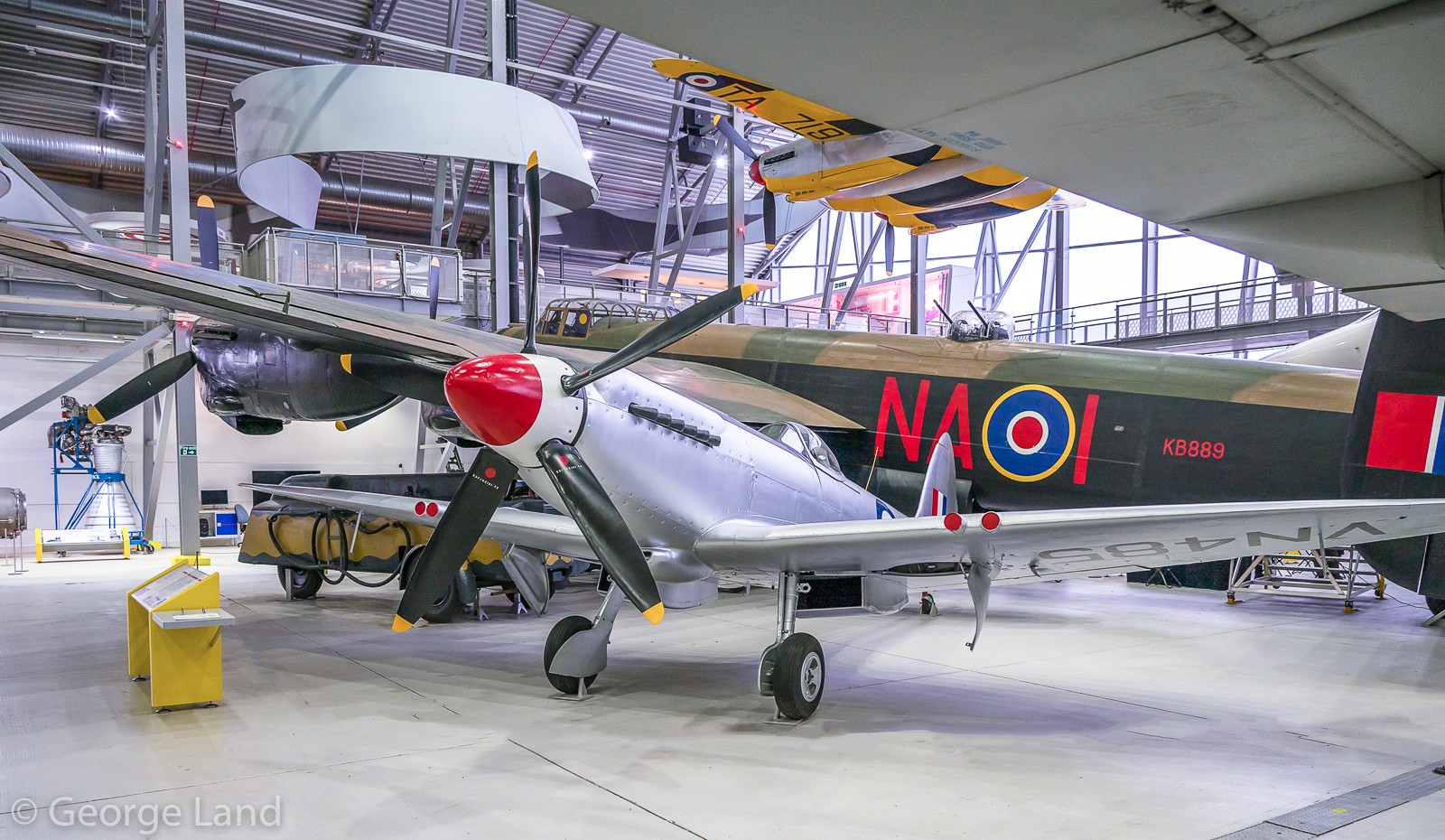 Spitfire: Evolution of an Icon - IWM Duxford Unveiling 53 F.Mk .24 VN485 Included to show what the F.22 would look like Actually In Aerospace on display Z62 0854