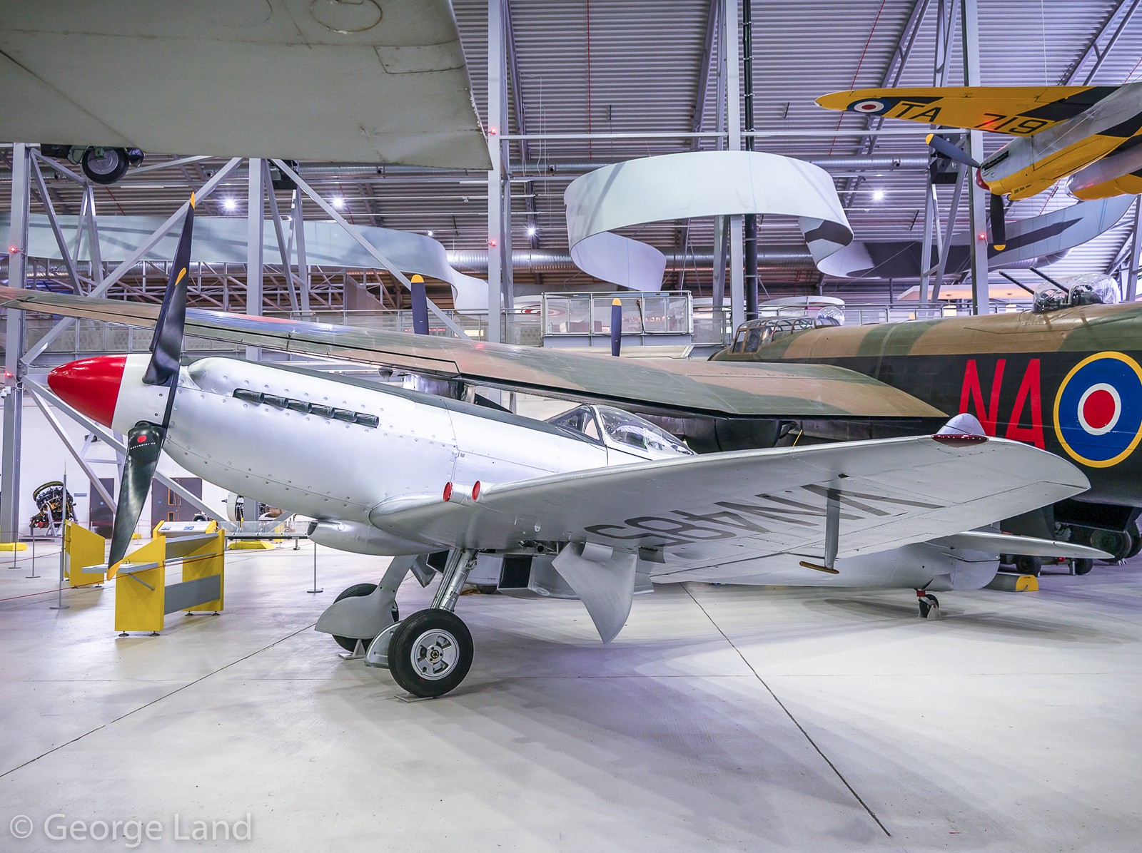 Spitfire: Evolution of an Icon - IWM Duxford Unveiling 54 F.Mk .24 VN485 Included to show what the F.22 would look like Actually In Aerospace on display Z62 0856