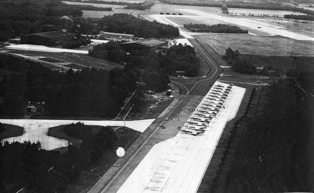 Palm Springs Air Museum's F-104 Starfighter Unveiling 11 Dutch F-104s at Twenthe Air Base, perhaps including the Palm Springs Air Museum's example. (photo via Wikipedia)