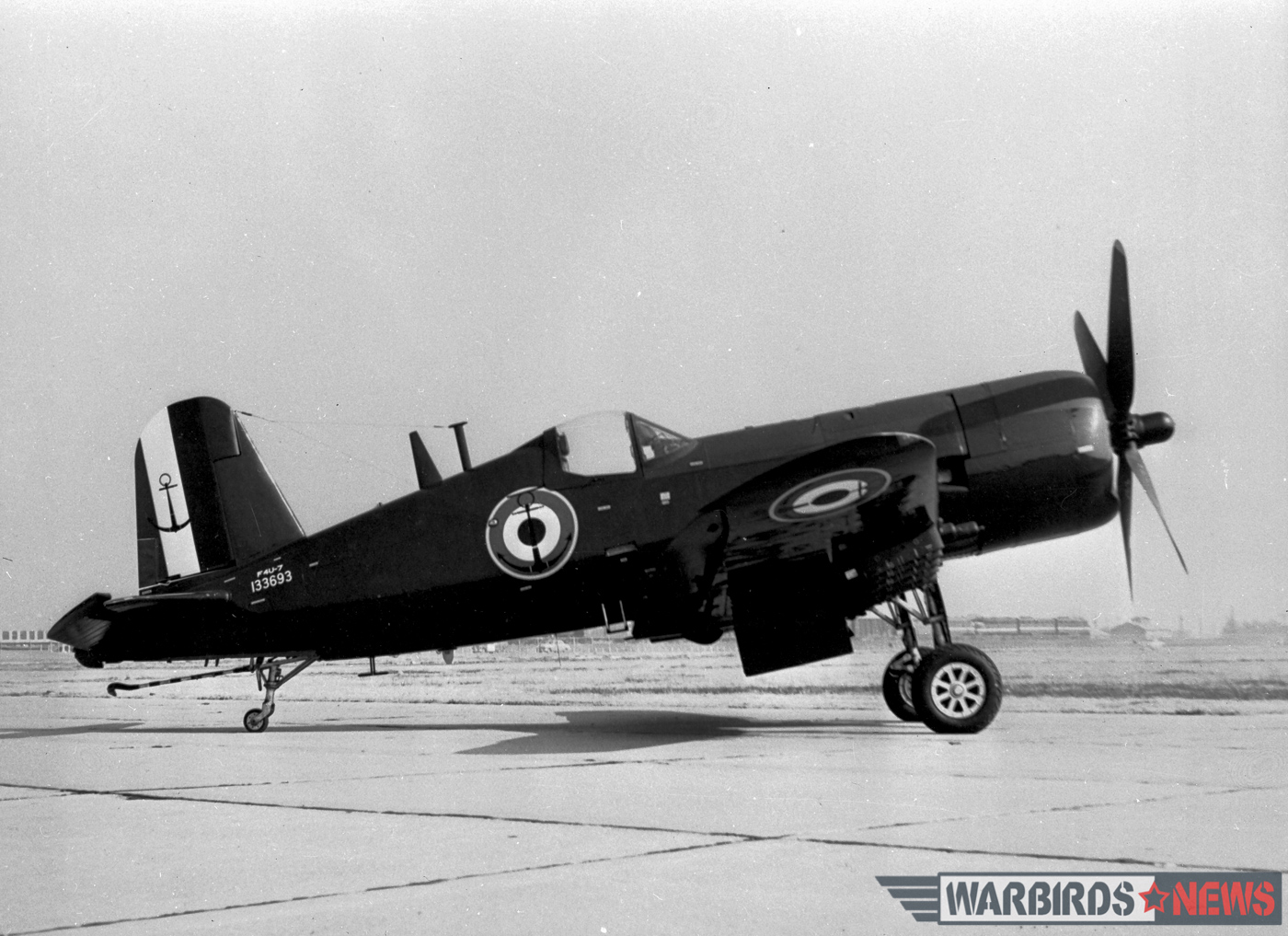 POOR LITTLE LAMBS - The Corsairs of Baa Baa Blacksheep 18 Bu.133693 fresh off the factory production line in 1952. (AAHS archive)