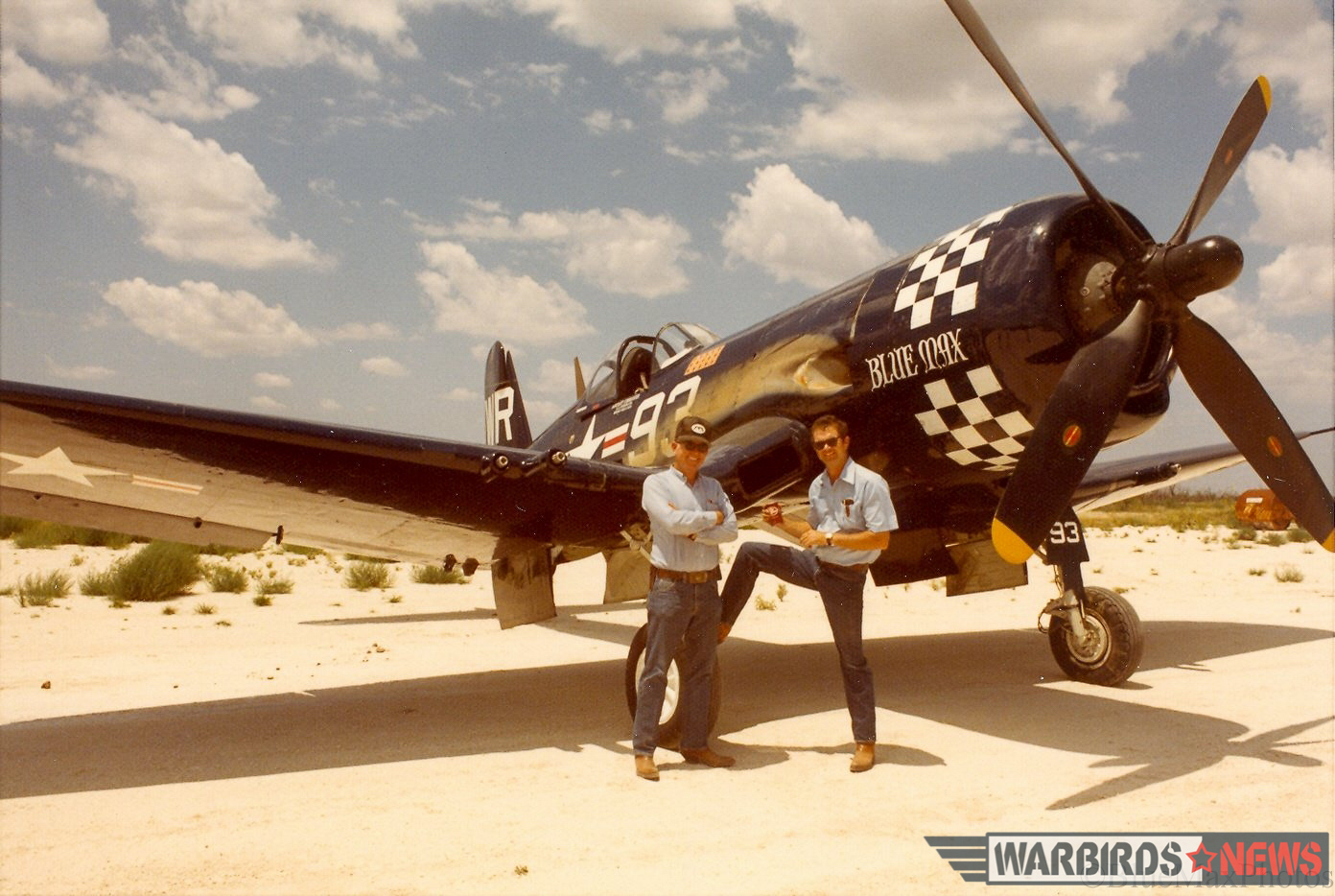 POOR LITTLE LAMBS - The Corsairs of Baa Baa Blacksheep 23 Bu.133693 as Blue Max. (photo Steve Guilford)