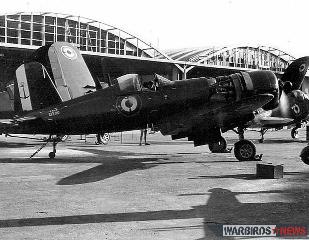 POOR LITTLE LAMBS - The Corsairs of Baa Baa Blacksheep 49 F4U-7 Bu.133710 at NAS Karouba, circa 1953. (photo Claude Requi)