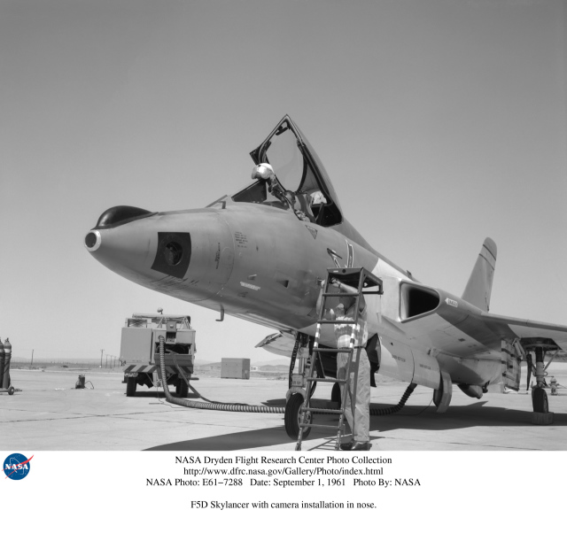 Today in Aviation History: First Flight of the Douglas F5D Skylancer 13 F5D Skylancer with camera installation in nose