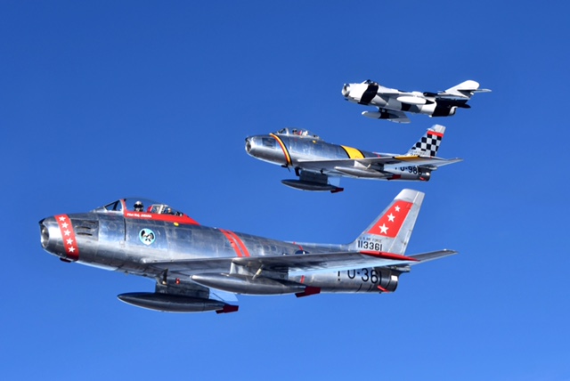 Modern and Historic Military Aircraft to Soar
in Waukesha on Memorial Day Weekend 12 F86_Formation_3