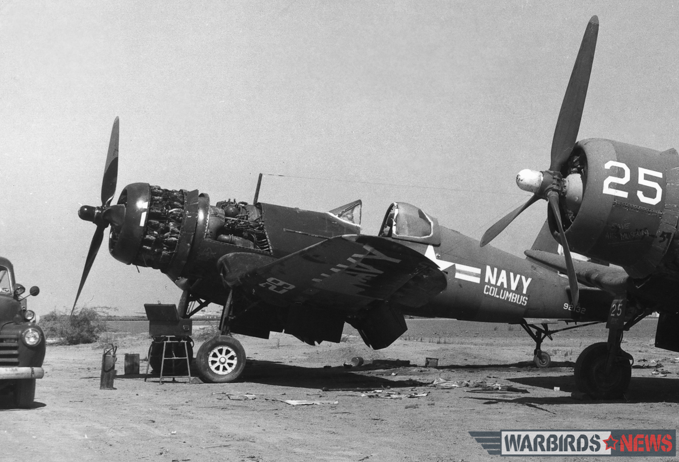POOR LITTLE LAMBS - The Corsairs of Baa Baa Blacksheep 26 FG-1D Bu.92132 at NAF Litchfield Park in 1958. (Ed Maloney via Jim Sullivan)