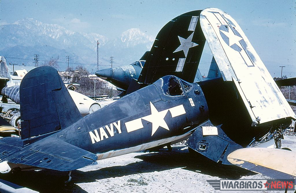 POOR LITTLE LAMBS - The Corsairs of Baa Baa Blacksheep 28 FG-1D Bu.92132 at Van Nuys on August 11th, 1976. (photo-Bill Curry via Jim Sullivan)