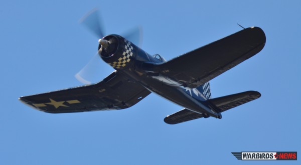 The Commemorative Air Force Dixie Wing's Corsair Is Finally Back! 10 Flyby to please the crowd who went to Falcon Field to welcome back the Corsair (Image credit Moreno Aguiari)