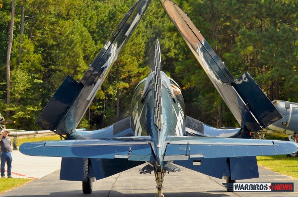The Commemorative Air Force Dixie Wing's Corsair Is Finally Back! 12 Wings folded, finally home! ( image credit Moreno Aguiari- Warbirds News)