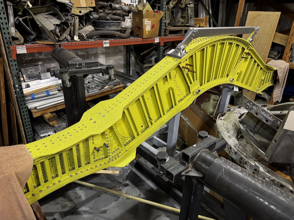 Two Major Milestones at Vultures Row Aviation’s “Corsair Factory” 19 FG 1d Corsair Lucky Gallor Wing Spar