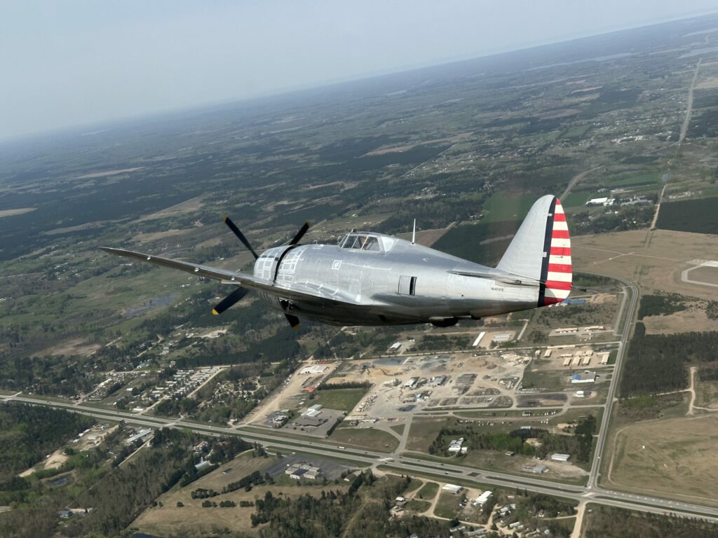 Dakota Territory Air Museum's P-47D Flies! 20 FIRST FLIGHT P 47D 23RA SERIAL 42 27609 5
