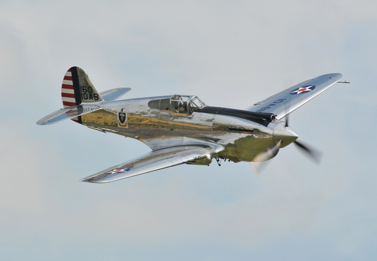 2014 Flying Legends Airshow Report 13 The Fighter Collection's latest addition, a Curtiss P-40C in polished bare metal. (photo by Luigino Caliaro)
