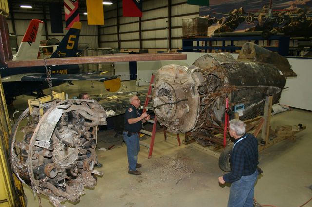 Lake Michigan FM-2 Wildcat Nearing Completion at The Kalamazoo Air Zoo 22 FM 2 BuNo 57039 during the initial stages of restoration at the Air Zoo s Flight Discovery Center Air Zoo