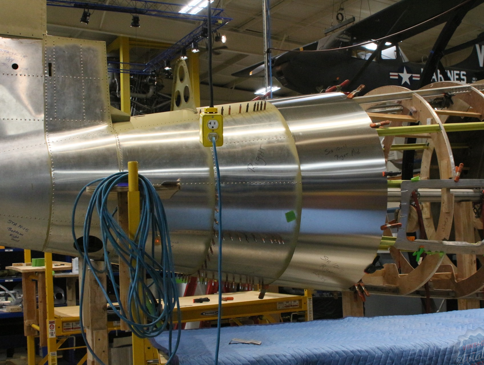 Partnership Boosts Air Zoo FM-2 Wildcat Restoration Project 13 FM 2 Wildcat BuNo57039 Fusealage Restoration