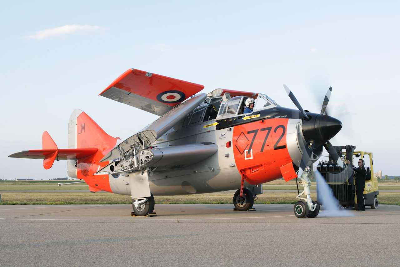 World’s Last Flying Fairey Gannet Offered for Sale 11 Fairey Gannet XT752 wings folded