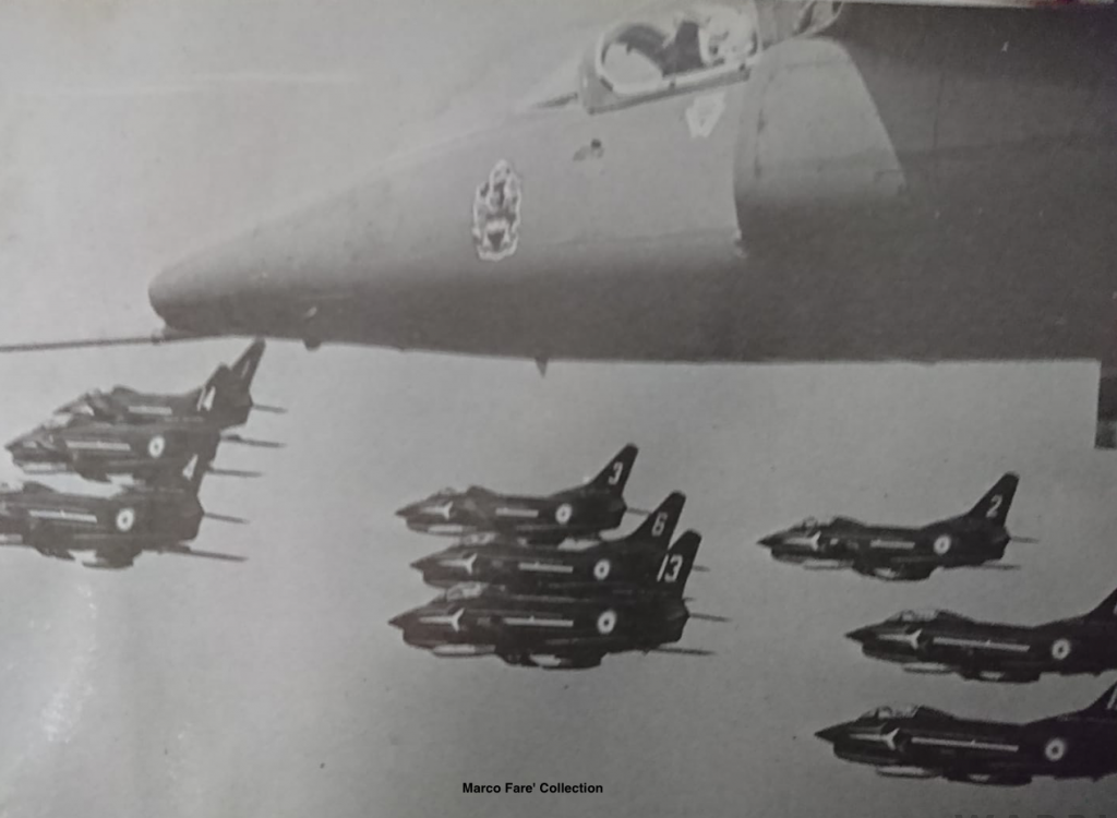 Frecce Tricolori Veteran Fiat G.91 PAN Returns to Italy 13 Fiat G91 MM 6244 PAN with Red Arrows